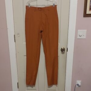 Alain Dupetit Copper Color Slim Fit Slacks Pants Mens Size 32W 38S